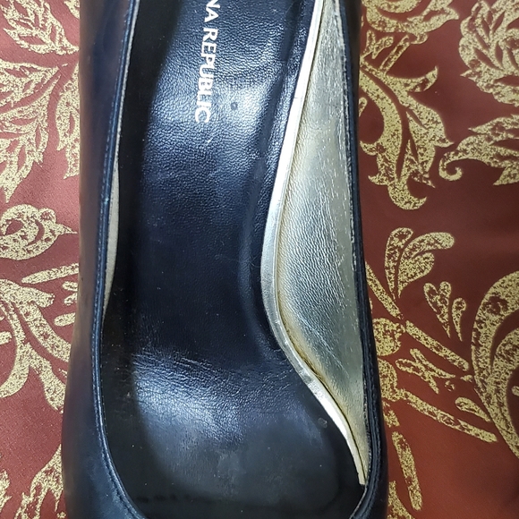 Womens Black Open Toe Pumps Banana Republic - Picture 5 of 9